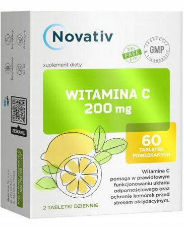 Witamina C 200mg Novativ 60 tabletek