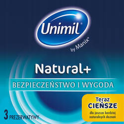 Unimil Natural+ prezerwatywy 3 sztuki