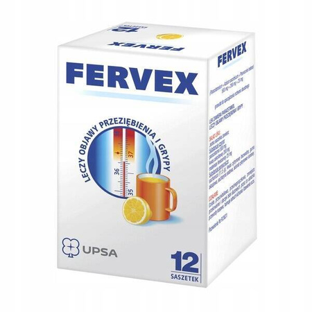 Fervex smak cytrynowy 12 saszetki
