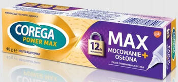 Corega Power Max Mocowanie + Osłona krem 40 g