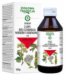 Ziołowa Tradycja Syrop z lipy, bzu czarnego, wierzby i dziewanny 125 g