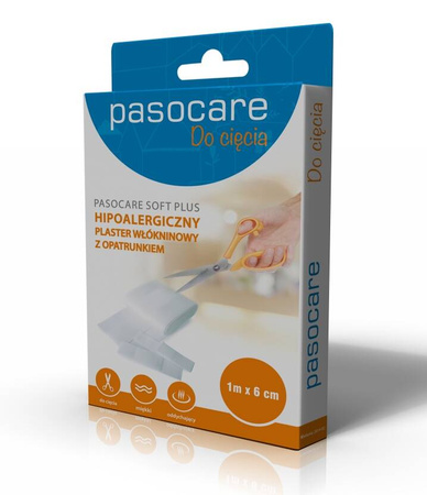 Plaster włókninowy Pasocare do cięcia 1mx6cm