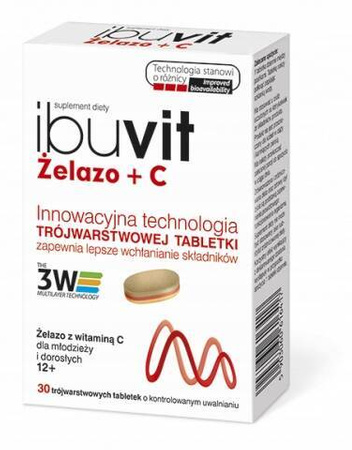 Ibuvit Żelazo + C 30 tabletek