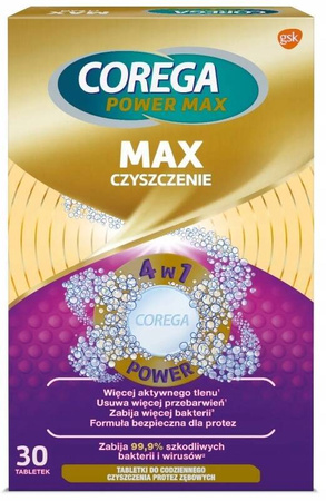 Corega Power Max Czyszczenie 30 tabletek