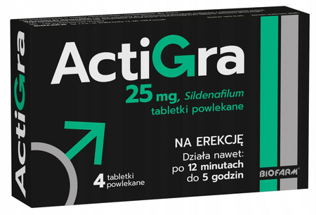 Actigra 25mg 4 tabletki