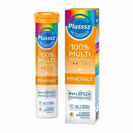Plusssz 100% Multiwitamina + Minerały 20 tabletek