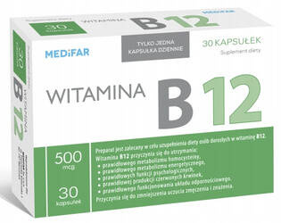 Witamina B12 30 kapsułek