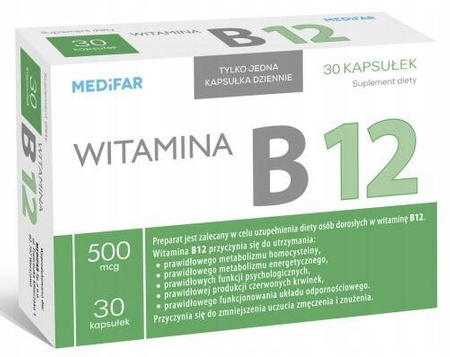 Witamina B12 30 kapsułek