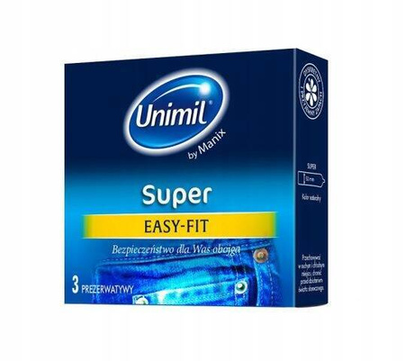 Unimil Super Easy-Fit prezerwatywy 3 sztuki