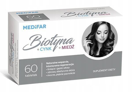 Biotyna + Cynk + Miedź 60 tabletek